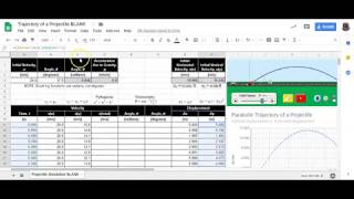 Tutorial 2 Projectile Motion Spreadsheet