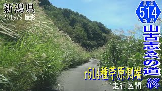 新潟県道514号水沢新田種苧原線  種苧原区間 山古志ゑの道その5(終)【撮影:2019年9月】