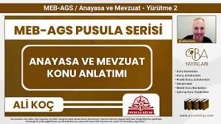 2025 MEB AGS - Anayasa ve Mevzuat Konu Anlatımı - Yürütme - 2 - Ali KOÇ