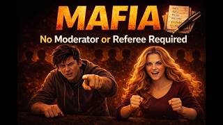 Mafia Party Game | 4–8 Players | No Moderator/Referee Required | Easy Setup (Only Paper & Pen)