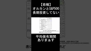 【悲報】オルカンとS＆P500長期投資してない。平均保有期間は、、？？ショート5 #shorts