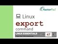 Linux export command summary with examples Linux export command summary with examples