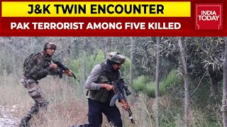 Pakistan Terrorist Among 5 Killed In J&K's Pulwama & Budgam; Jammu And Kashmir Twin Encounter