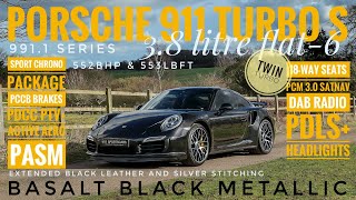 Porsche 911 Turbo S 991 Coupe 2014 Flat-6 Supercar! Triple Black Carbon Fibre Interior Trim For Sale