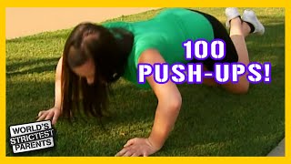 Girl Forced to Do 100 Push-Ups for Misbehaving | World's Strictest Parents