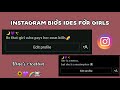 Instagram bios ideas for girls🌸💜||bios for girls