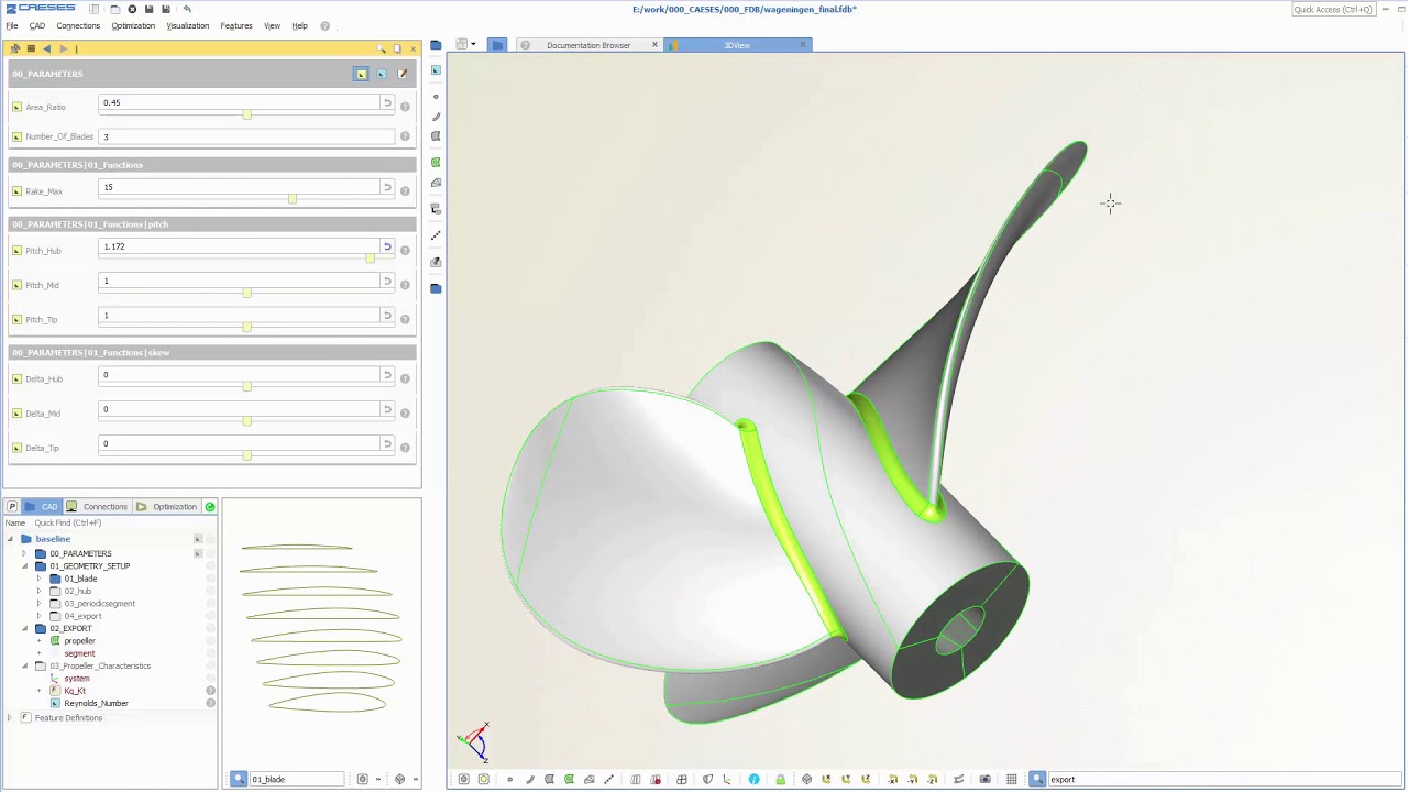 Geometry Model For Wageningen B Series Propeller - YouTube