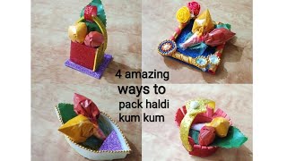 4 amazing ways to pack haldi and Kum kum | Haldi and Kum Kum packing idea