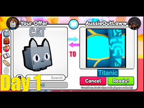 Cat To Titanic Day 1 – First Huge! (Pet Sim 99)