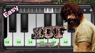 Toofan song/ KGF chapter 2/ piano tutorial on mobile Piano