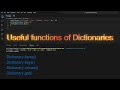 Python Dictionaries | Python Tutorial for Beginners