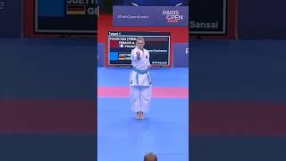 SANSAI Kata By JASMIN JUETTNER (GER) SILVER Medal Paris Open Karate 2022 Part 1 #shorts #wkf #karate