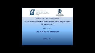Actualización sobre Novedades en el Régimen de Monotributo - 23/02/2017