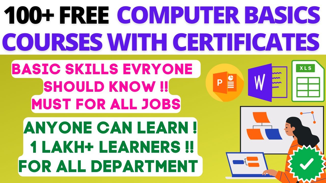 100 Free Computer Must Known Basic Courses With Certificates