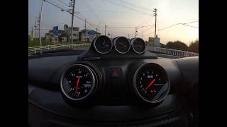 ZC33SスイフトスポーツDefiBLITZ追加メーター夕方/SWIFTSPORT　ADDITIONAL METER　AROUND SUNSET