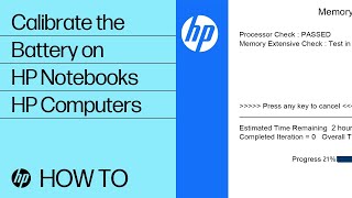 Calibrate the Battery on HP Notebooks | HP Computers | HP Support