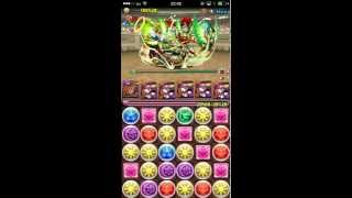 パズドラ　「ヘラクレス降臨！超地獄級」　呂布×赤ソニア　悪魔PT　ノーコン