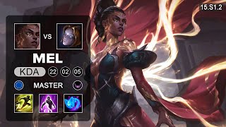 Mel vs Kassadin Mid - EUW Master - Patch 15.S1.2 Season 15