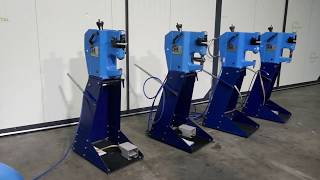 3740 = Eckold KF 170 PD Kraftformer MACH4METAL Pneumatic shrinking stretchning forming planshing