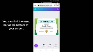 How to Create a certificate on your Phone using Canva