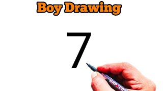 How to draw boy with hat | Easy boy Drawing