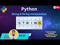 Master Python🐍 Strings & String Manipulation | Live Python Class for Beginners To Advanced.