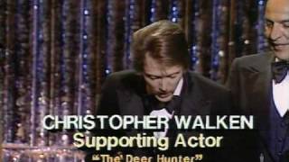 Christopher Walken winning an Oscar®  for "The Deer Hunter"