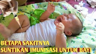 Suntikan imunisasi, bayi menangis kesakitan hingga gemeter berujung demam