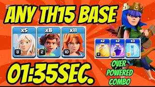 Th15 Valkyrie Root Rider Attack Strategy | th15 best ground Attack | Th15 Root Rider Valkyrie Attack