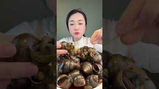 asmr satisfying of sizzling black snails eating show, 지글지글 검은달팽이 먹방이 만족스러운 asmr| SUR MIAN 먹방 #3549