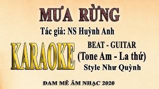 Karaoke MƯA RỪNG (Huỳnh Anh) - Guitar