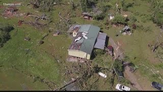Suspected Upson County tornado uproots 'thousands' of trees, destroys buildings