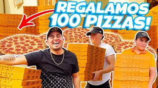 REGALAMOS 100 PIZZAS🍕en la CALLE / FAMILIA MILLONARIA DIAZ