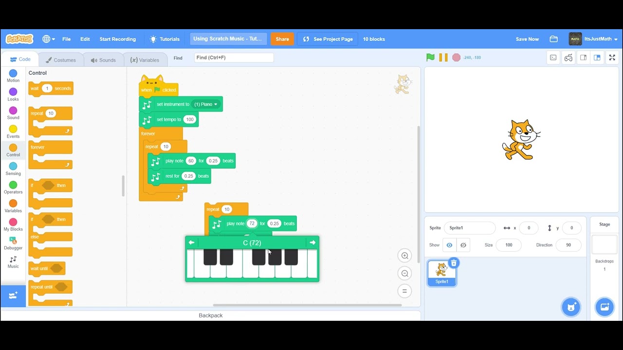 How To Use Scratch Music On Scratch Youtube