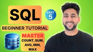 Master SQL Aggregate Functions! COUNT, SUM, AVG, MAX, MIN | Beginner SQL Tutorial