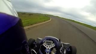 CR250 Shifter Kart 3 Flying Laps Around Port Gawler Helmet cam