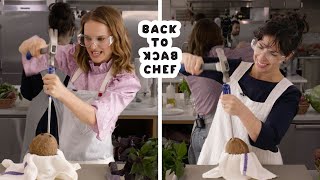 Natalie Portman Tries to Keep Up With a Professional Chef | Back-to-Back Chef |