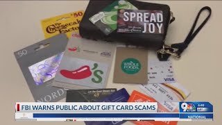 FBI warns public about gift card scams