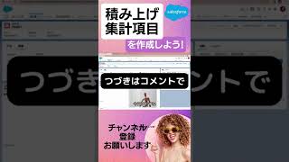 【切り抜き】 Salesforce 積み上げ集計項目を作成してみよう #shorts #salesforce #salesforcetips