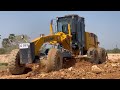 Extreme Motor grader road construction operation​-Liugong 4180 Motor grader