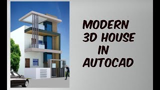 3d house tutorial in autocad easy and fast