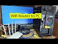 Connect computer to router with ethernet cable