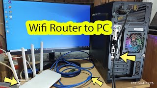 Connect computer to router with ethernet cable