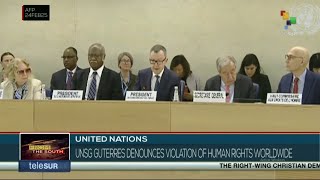 Guterres denounces that human rights “are being suffocated, one after the other”.