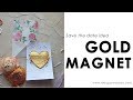 Save the date ideas - glamour with gold magnet