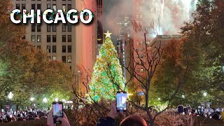 Chicago Millennium Park 🎄 Christmas Tree Lighting Countdown on Friday | November 22, 2024 | 4K
