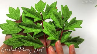 Crochet Peony Leaves