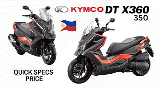 Kymco DT X360 (350) | Quick Specs and Price | 2022 Philippines