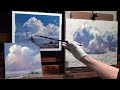 paint brush techniques how to create edges and shapes to your clouds