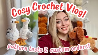 Crochet Vlog 🧶 Custom plushie orders, Furls hook review, yarn hauls and pack orders with me!